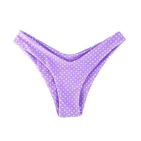 MALDIVES BIKINI BOTTOMS IN PURPLE POLKA - PINKCOLADA