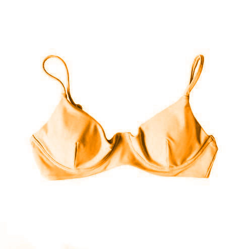 TROPEZ BIKINI TOP IN MANGO PEACH