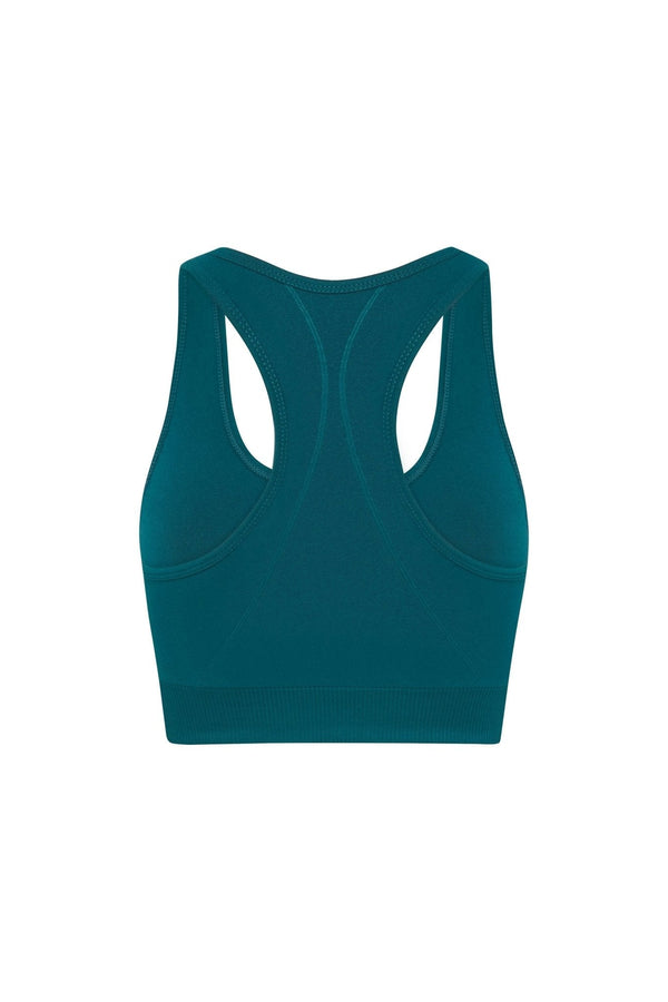 PINKFLEX SEAMLESS CROP TOP - EMERALD GREEN - PINKCOLADA