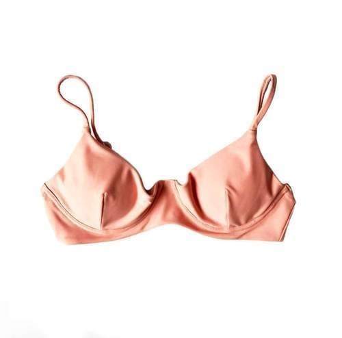 TROPEZ BIKINI TOP IN PEACH PINK - PINKCOLADA