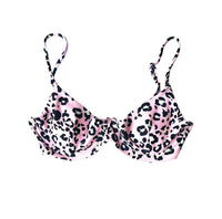 TROPEZ BIKINI TOP IN PINK LEOPARD - PINKCOLADA